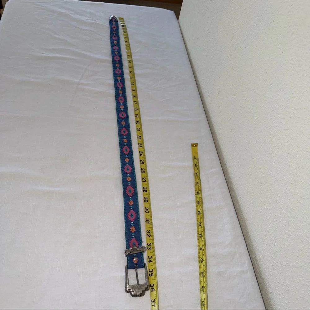 Nuovo southwest Patterned Belt with Silver Buckle 11